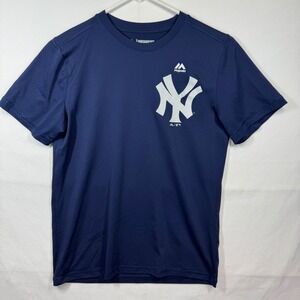 Majestic Derek Jeter #3 New York Yankees MLB T-Shirt Cool Base Sz Youth Large YL